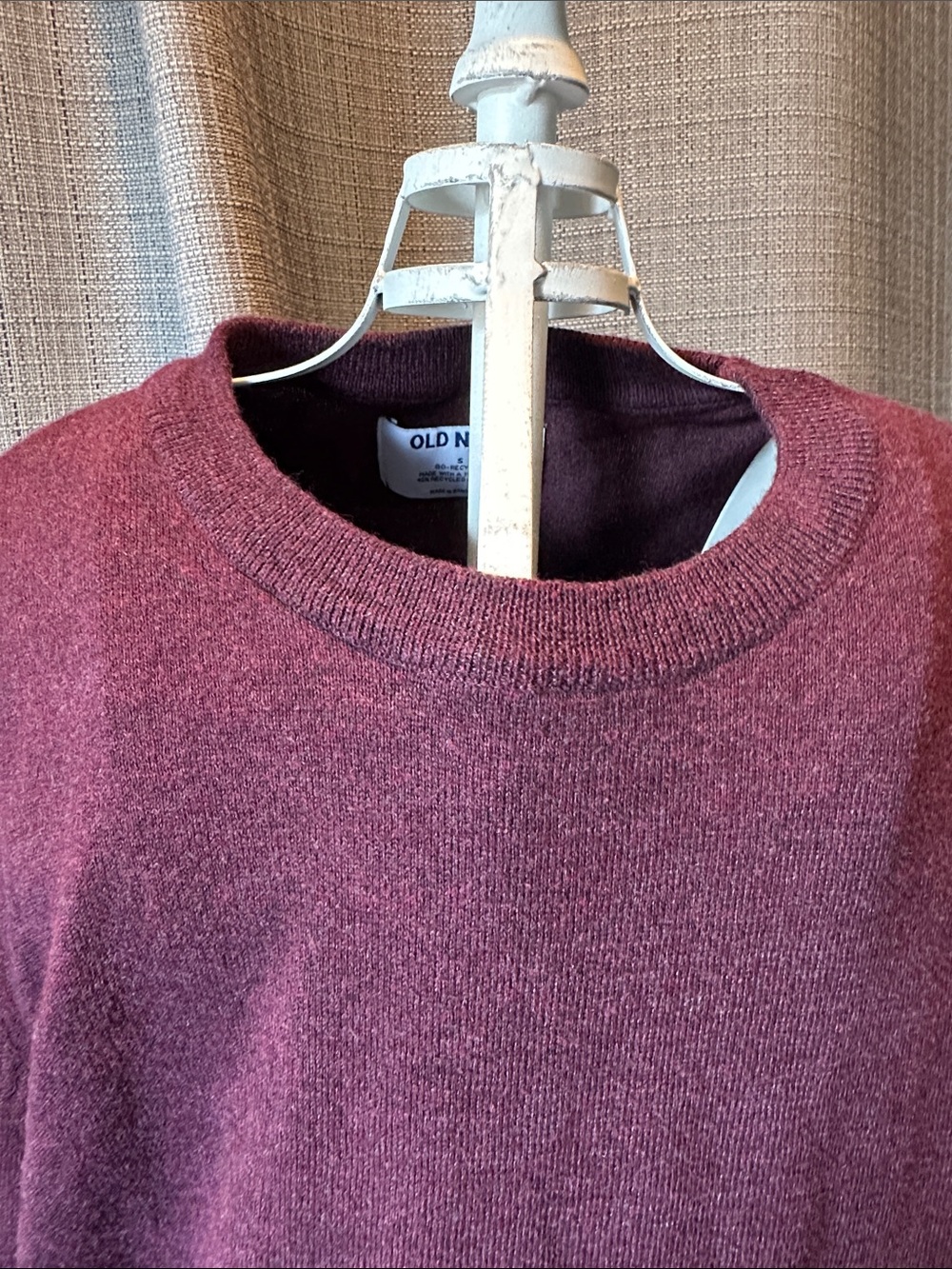 Old Navy Men's Crewneck Sweater — Burgundy Heather